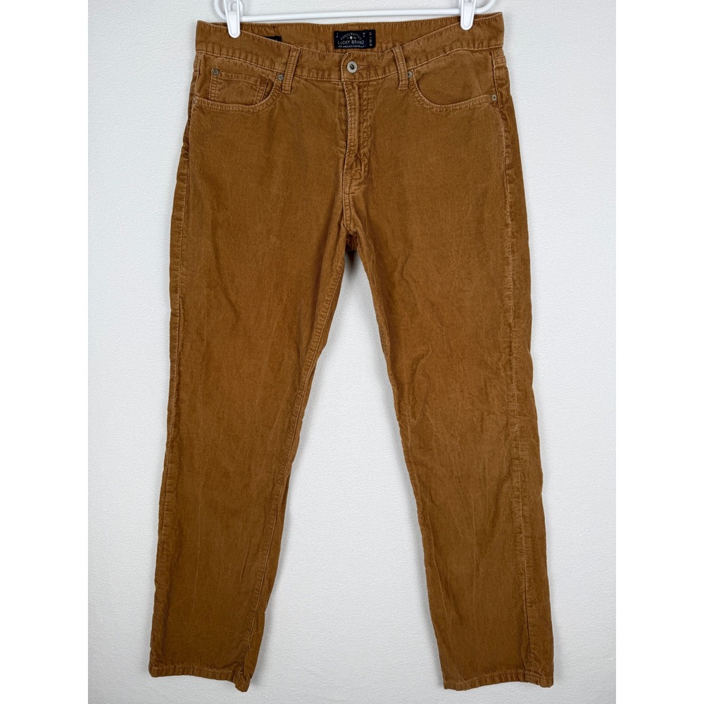 Lucky Brand 221 Original Straight Corduroy Pants Mens 36x32 Brown 7MP1833